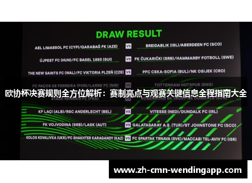 欧协杯决赛规则全方位解析：赛制亮点与观赛关键信息全程指南大全