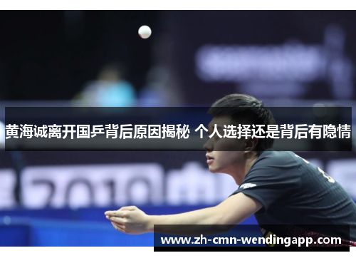 黄海诚离开国乒背后原因揭秘 个人选择还是背后有隐情
